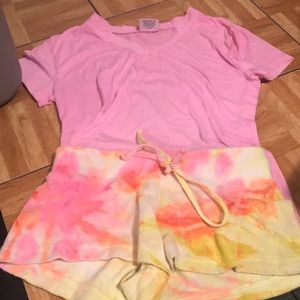 Hard Tail Shorts with Firehouse Tee Large